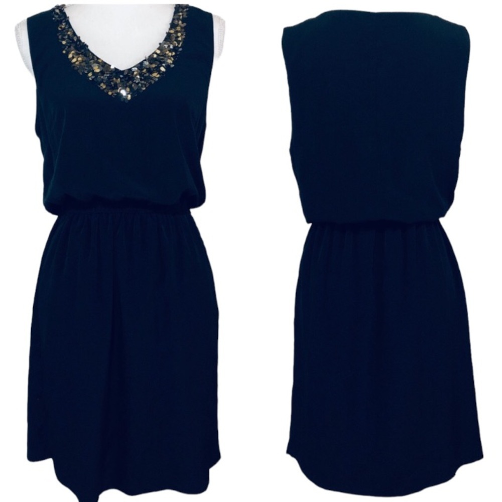 GAP Black Sequin Dress M